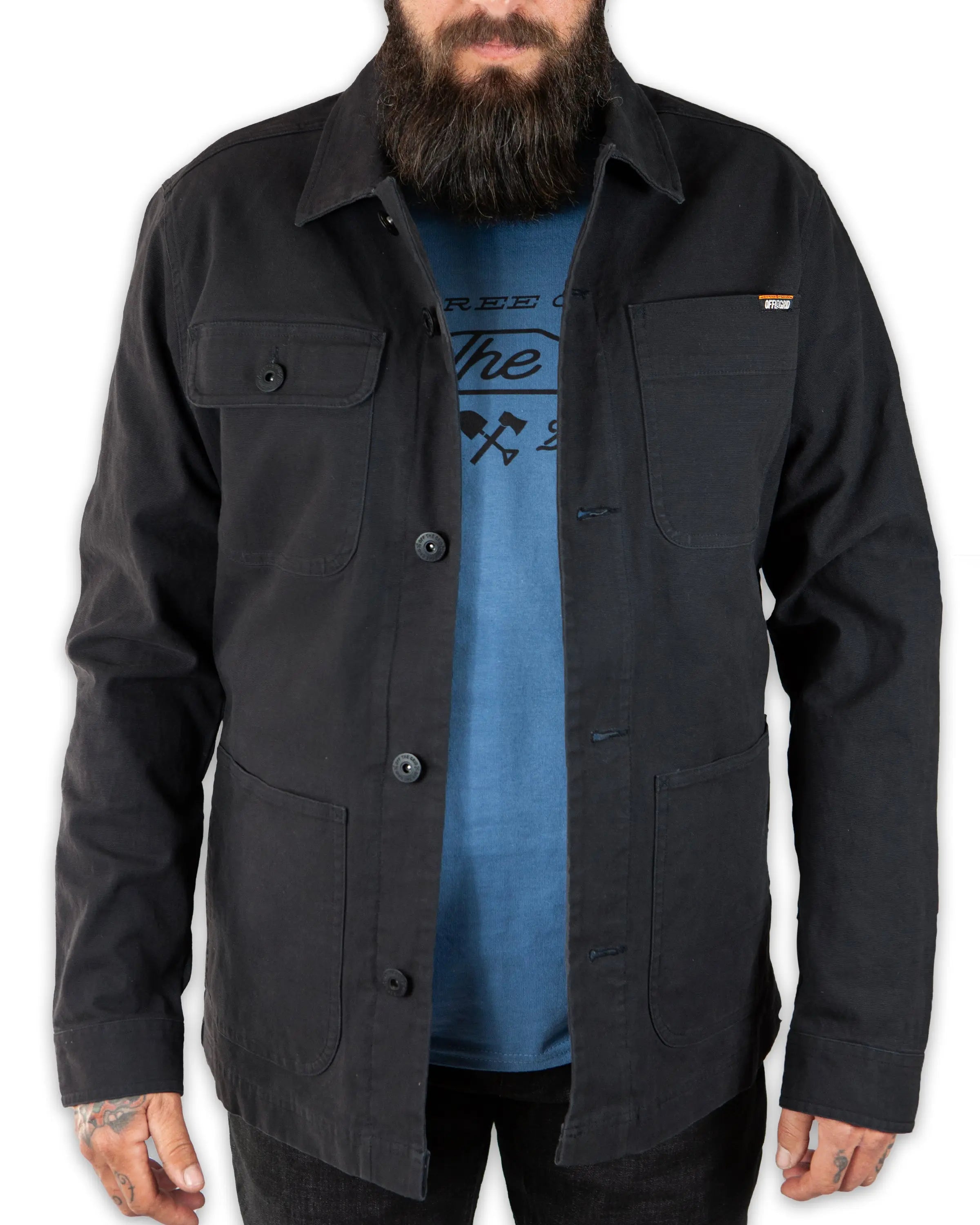 Heston Chore Coat - Black Off The Grid Surplus