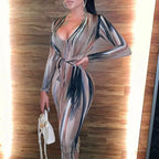 tie dye print women midi dress long sleeve bodycon sexy bandage bodycon nowadaysfashion
