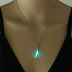 Chili Clavicle Chain Luminous Stone Metal Tooth Pendant Men and Women Personality Gift nowadaysfashion