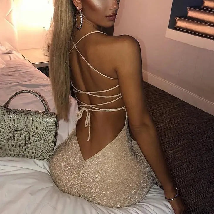 Long Backless Maxi Dress Women Spaghetti Strap High Split Bodycon Bandage Summer Dress Vestidos nowadaysfashion