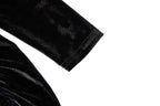 Women Velvet Long Sleeve Ruched Midi Dress Side Slit Bodycon Streetwear nowadaysfashion