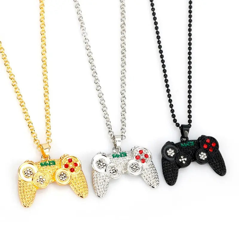 Rhinestones Handle Necklaces gamepad Necklaces for Women Men Game Controller Pendant nowadaysfashion