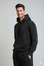 SpectraUSA fleece hoodie pullover in midweight design, featuring a comfortable fit and casual style.