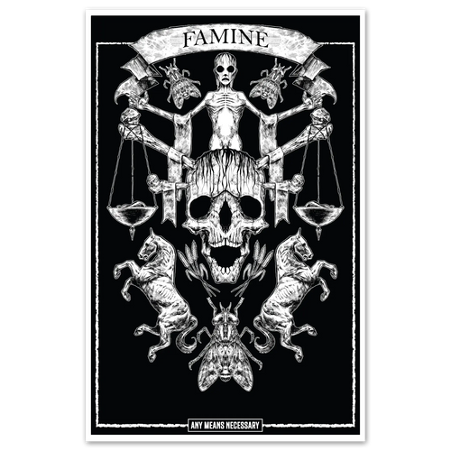 4 Horsemen Famine Print Any Means Necessary Clothing