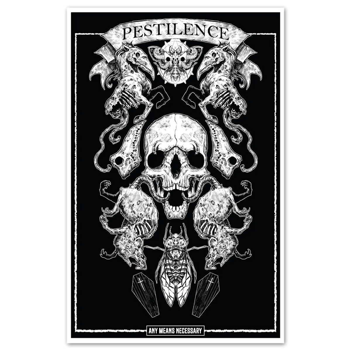 4 Horsemen Pestilence Print Any Means Necessary Clothing