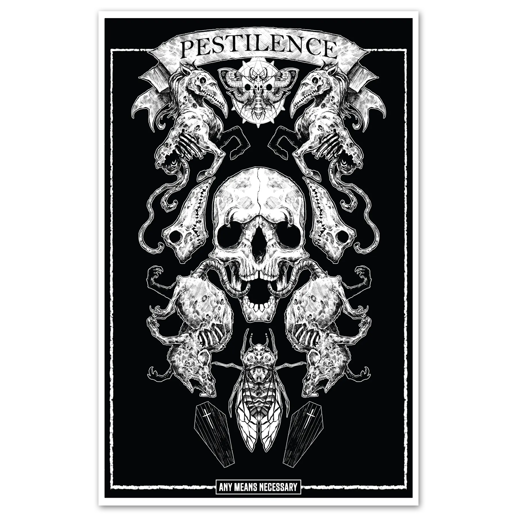 4 Horsemen Pestilence Print Any Means Necessary Clothing