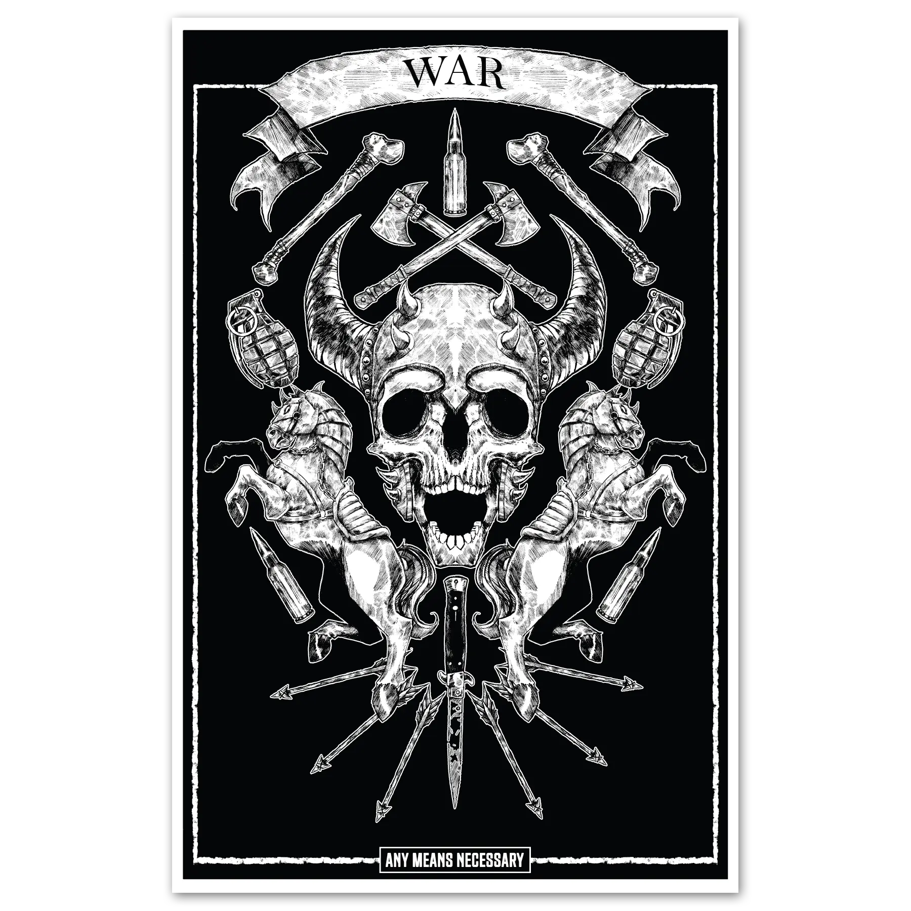 4 Horsemen War Print Any Means Necessary Clothing