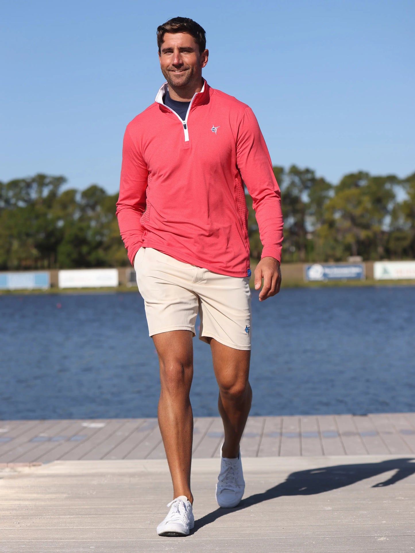 Monterey Performance Quarter Zip White Water Life
