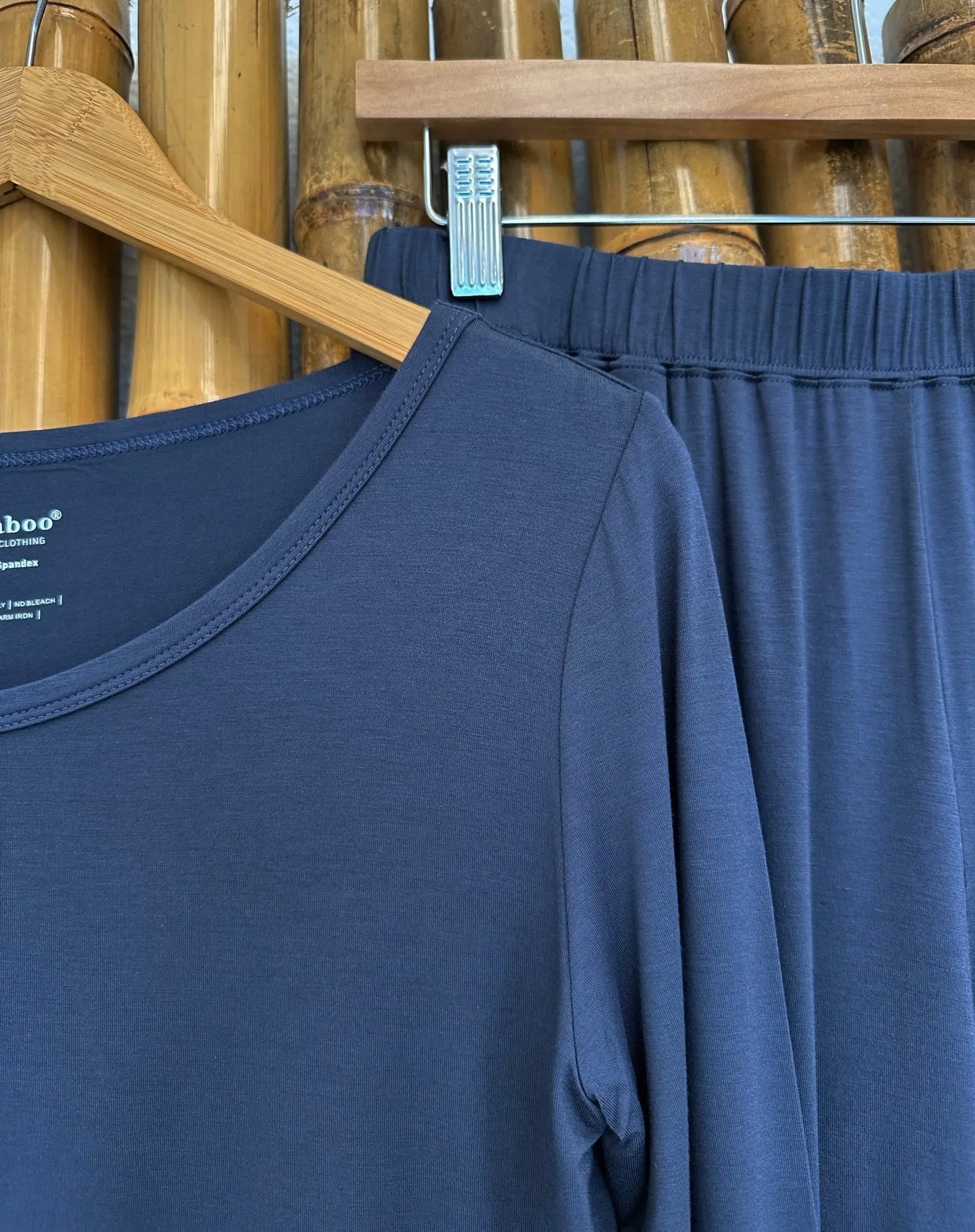 Women's Bamboo Lounge Set - Long Sleeve T-Shirt and Jogger Pants Spun Bamboo