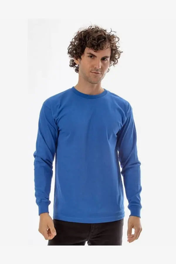 Men's USA Long Sleeve 5006 shirt by SpectraUSA, featuring a comfortable fit and patriotic design, shown laid flat.