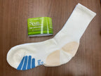 High Performance Crew Bamboo Viscose Socks Unisex White Color - 5-pack Spun Bamboo