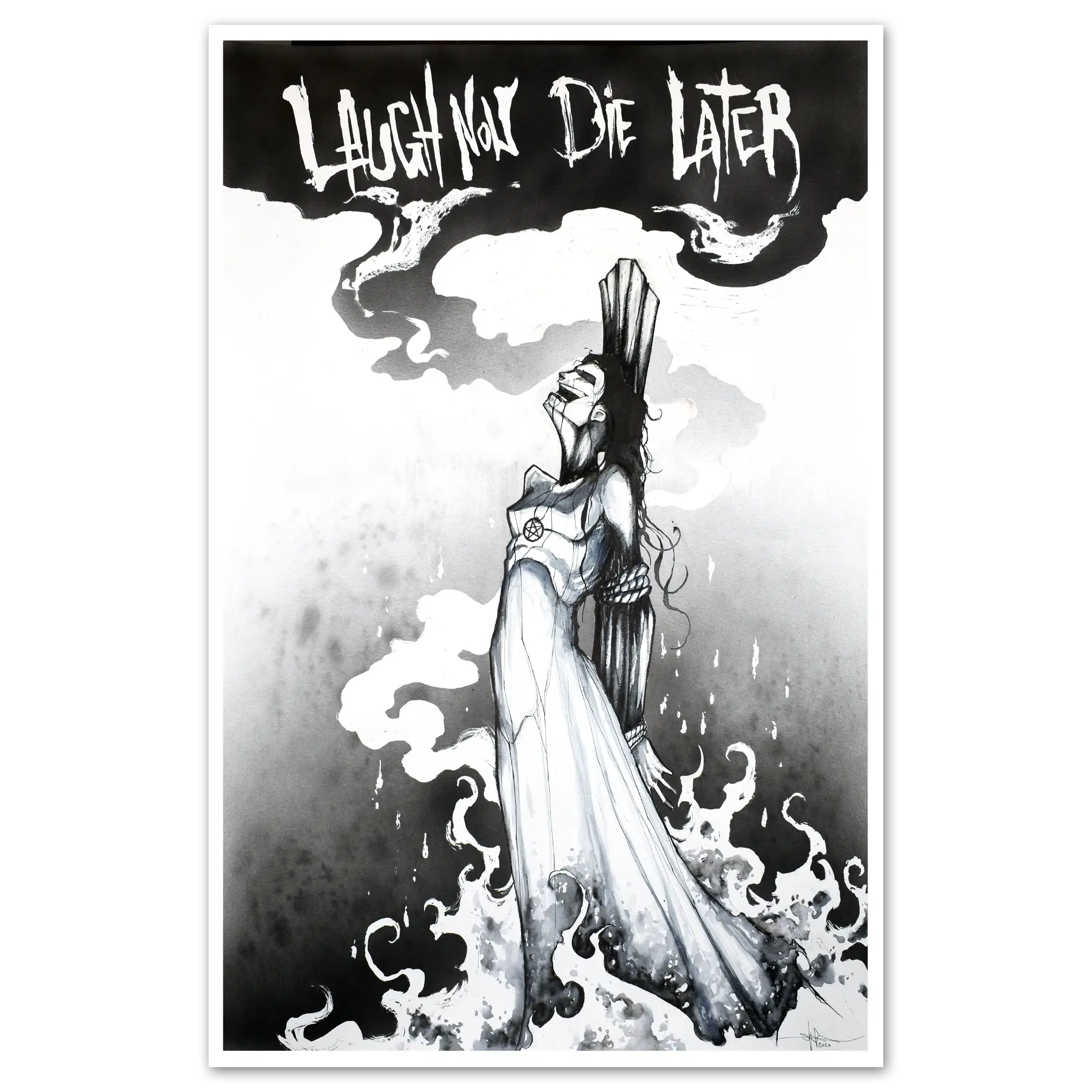 Laugh Now Die Later Print Any Means Necessary Clothing