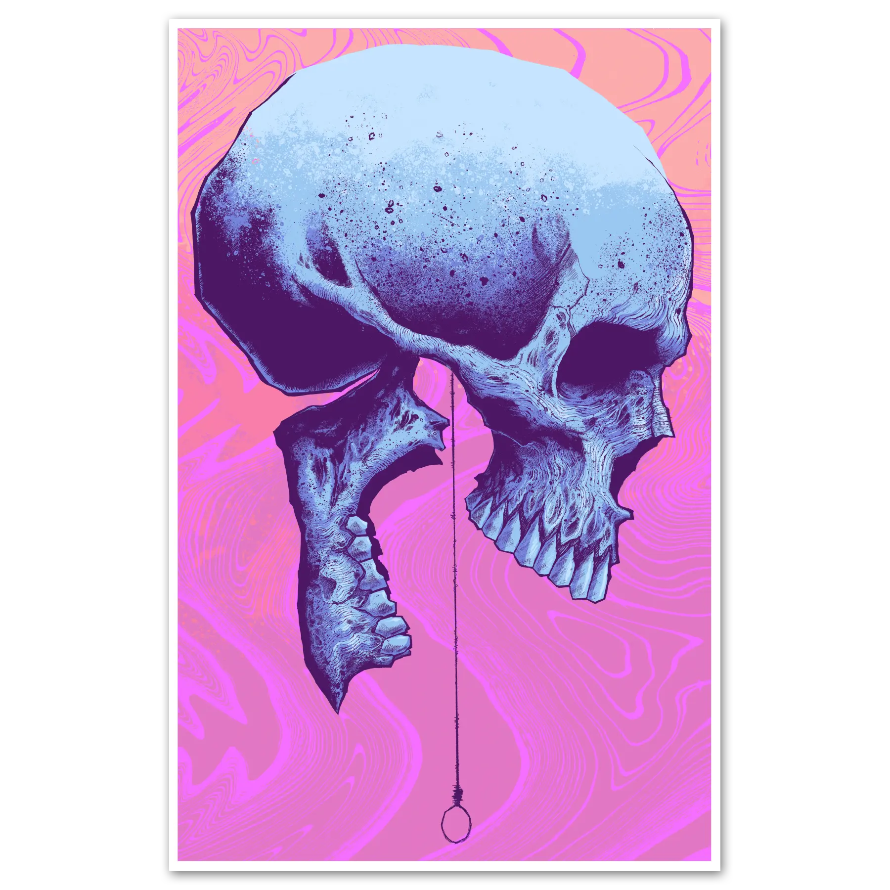 Looming Death Print Pink Any Means Necessary Clothing