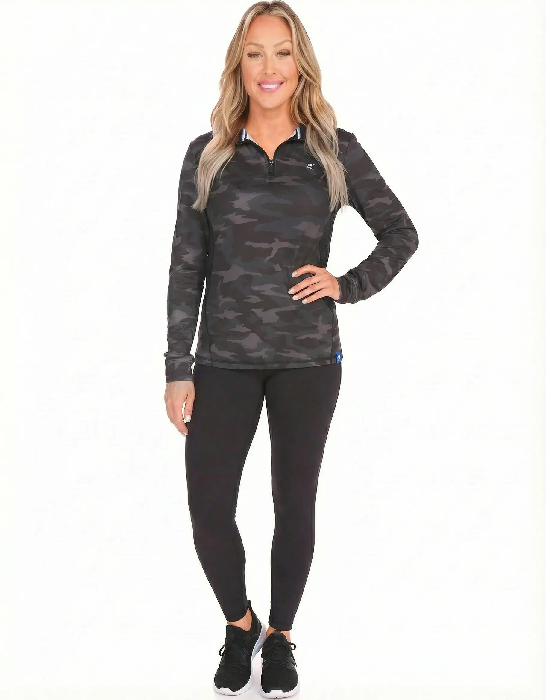 Women's Camo Monterey Quarter Zip White Water Life