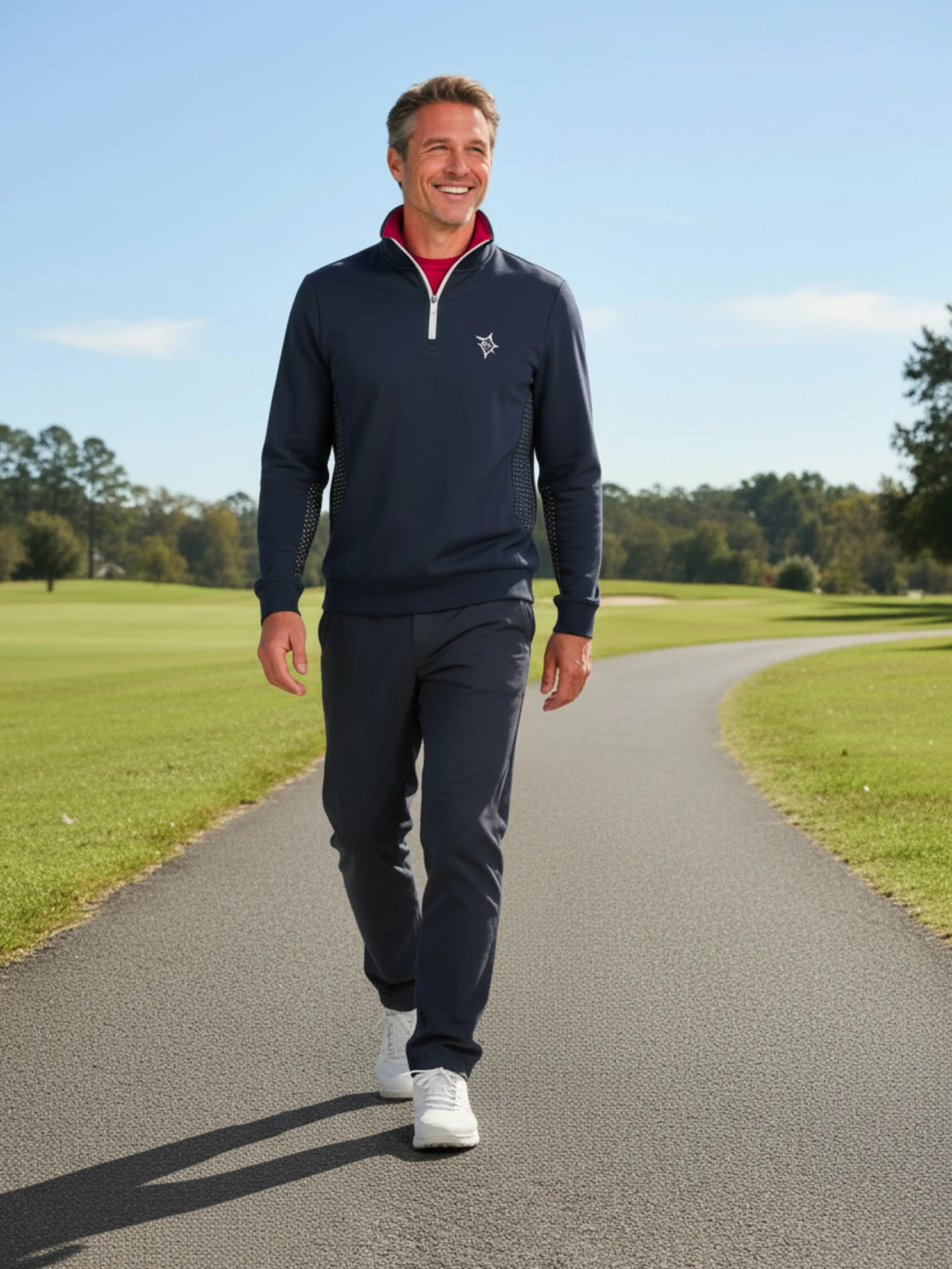 Monterey Performance Quarter Zip White Water Life
