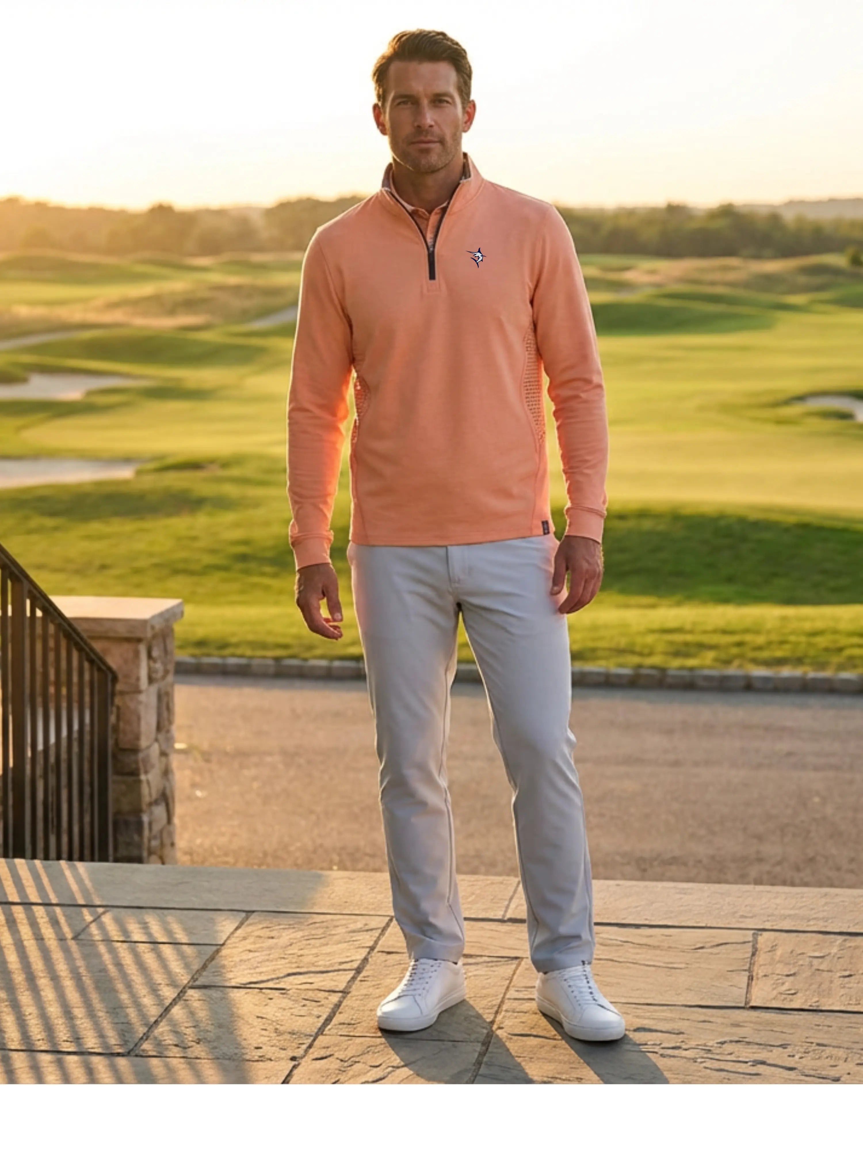 Monterey Performance Quarter Zip White Water Life