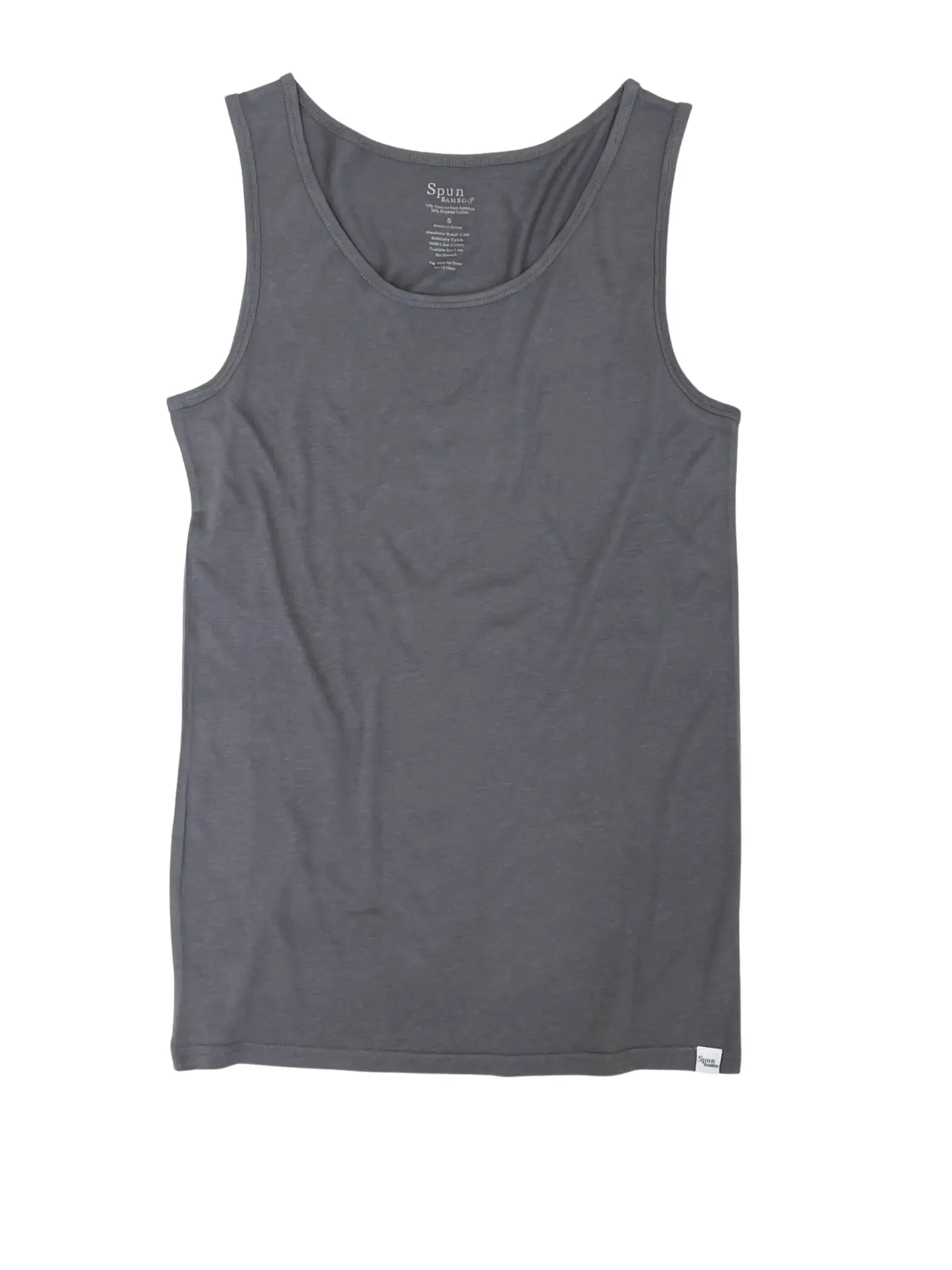 New Men's Bamboo Viscose/Organic Cotton Tank Top Spun Bamboo