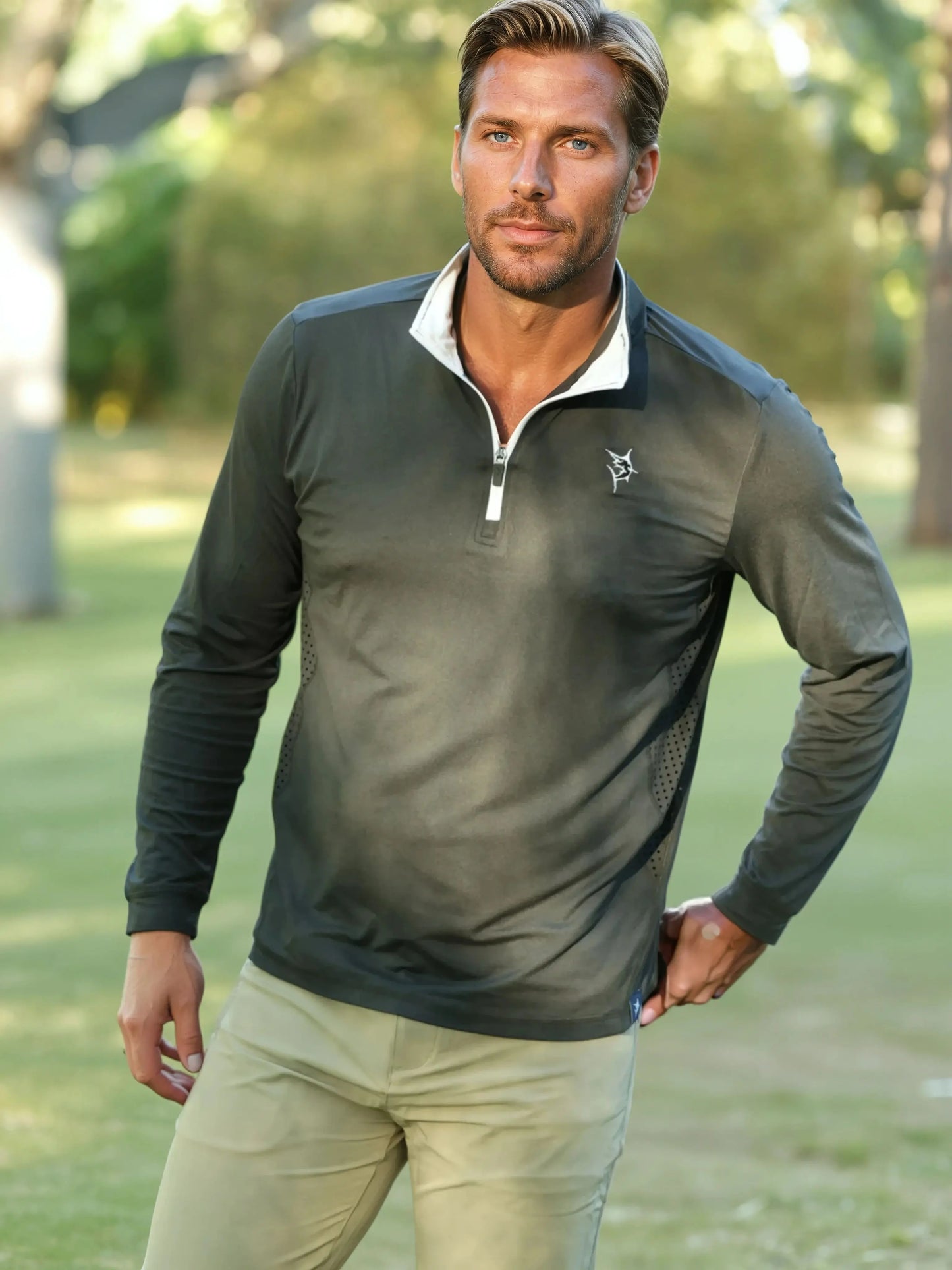 Monterey Performance Quarter Zip White Water Life