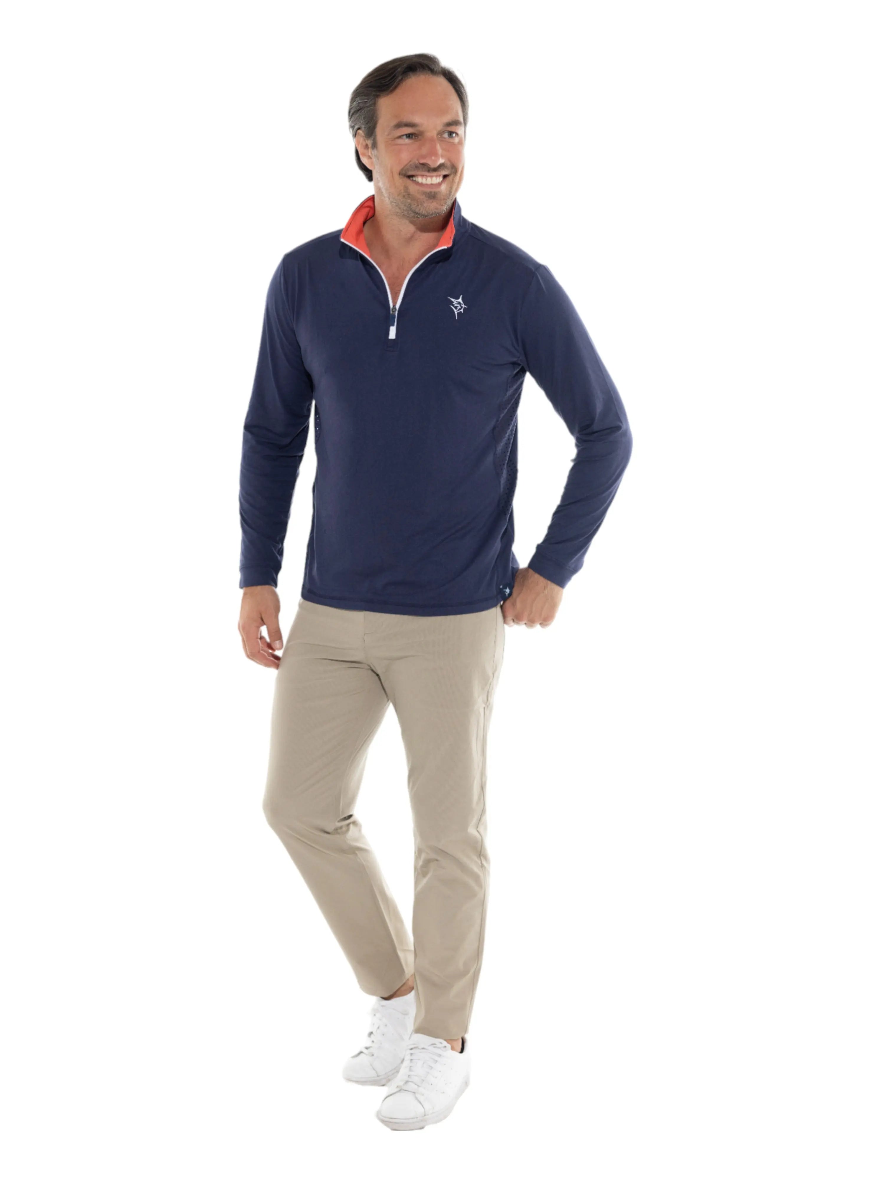 Monterey Performance Quarter Zip White Water Life