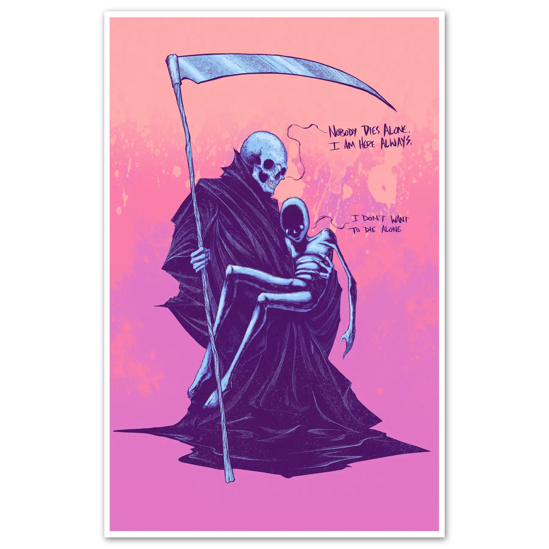 Nobody Dies Alone Print Any Means Necessary Clothing