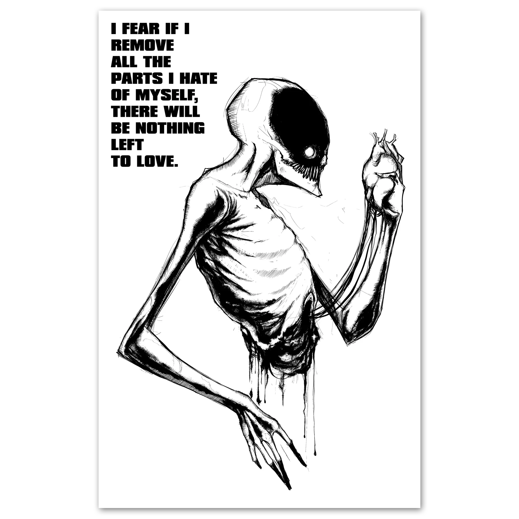 Nothing Left to Love Print Any Means Necessary Clothing