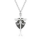 Vintage s925 Sterling Silver matching Necklace Princess and Knight Couple Necklace Valentine's Day Gift nowadaysfashion
