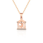 925 silver color gold necklace micro-set zircon accessories female carousel clavicle chain nowadaysfashion