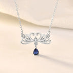 Vintage s925 Sterling Silver matching Necklace Princess and Knight Couple Necklace Valentine's Day Gift nowadaysfashion