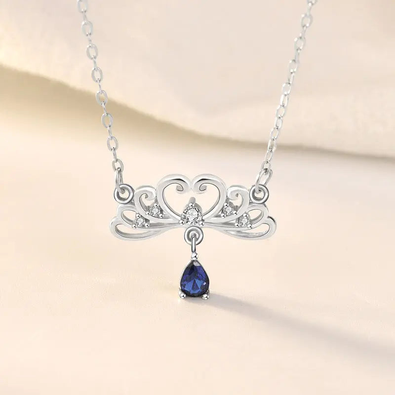 Vintage s925 Sterling Silver matching Necklace Princess and Knight Couple Necklace Valentine's Day Gift nowadaysfashion