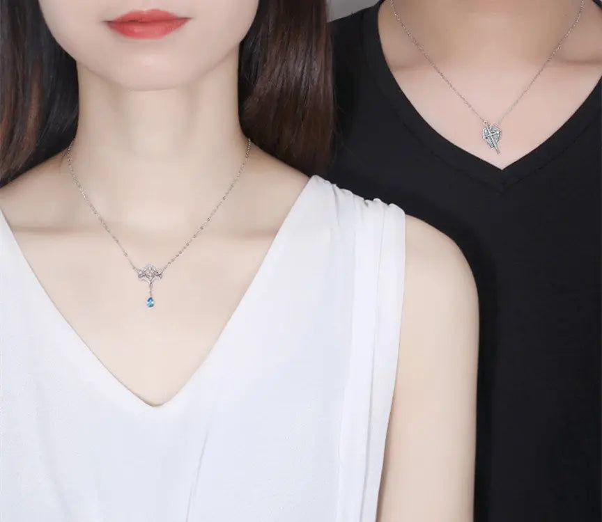 Princess and Knight Couple Necklace Men's and Women's matching Necklace Commemorative Gift nowadaysfashion