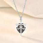Vintage s925 Sterling Silver matching Necklace Princess and Knight Couple Necklace Valentine's Day Gift nowadaysfashion
