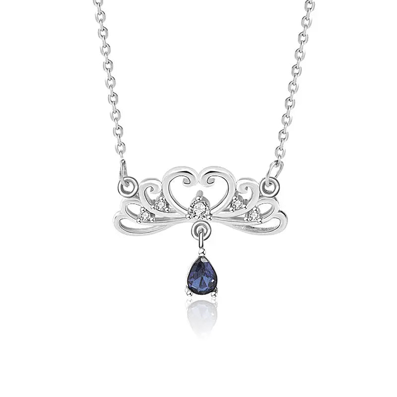 Vintage s925 Sterling Silver matching Necklace Princess and Knight Couple Necklace Valentine's Day Gift nowadaysfashion