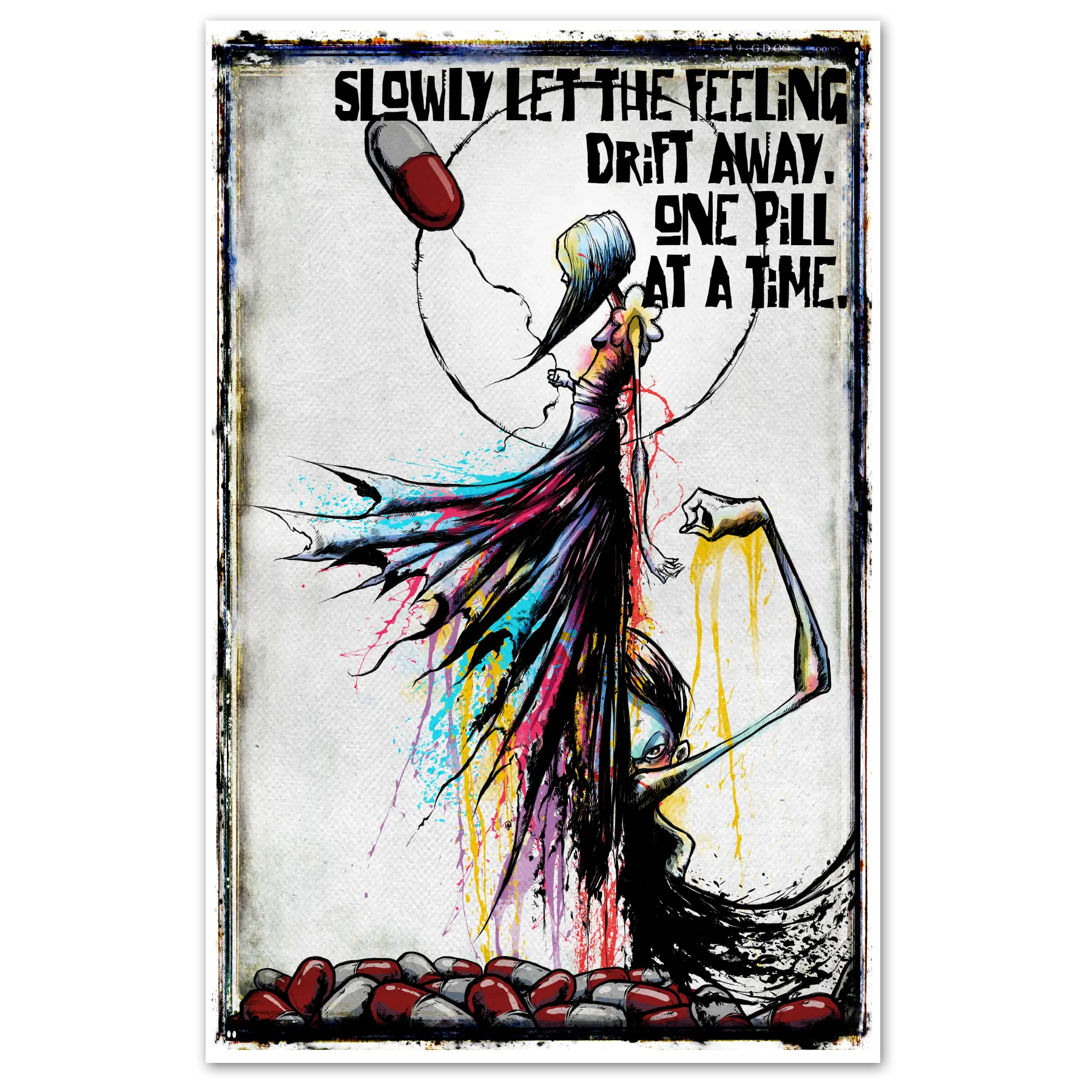 One Pill At A Time Print Any Means Necessary Clothing
