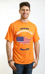 4th of July Men's Bamboo Viscose/Organic Cotton Short Sleeve Graphic T-Shirt Spun Bamboo