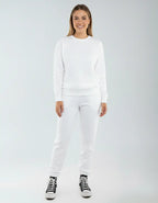 SpectraUSA fleece jogger pants P2005 with elastic waistband and cuffed ankles, shown in a relaxed fit style.