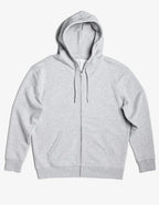 Gray heavyweight fleece zip hoodie by SpectraUSA, shown from the front with a full zipper and cozy fleece material.