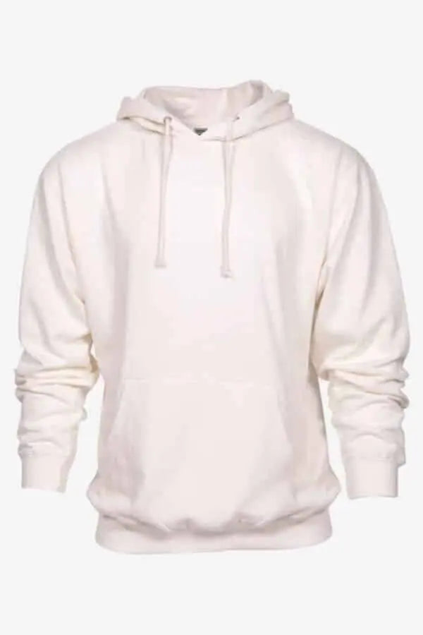 SpectraUSA midweight fleece hoodie pullover with front pocket, shown in a front view, soft and comfortable for casual wear