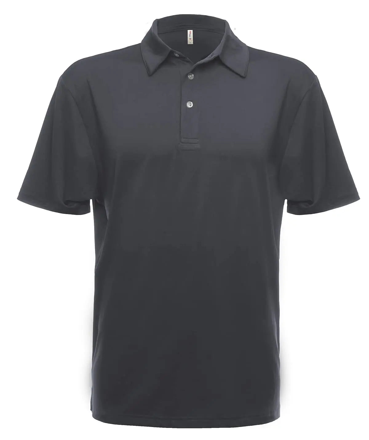Men's charcoal UPF 50 Performance Polo shirt by SpectraUSA, front view showing lightweight fabric and classic polo collar.