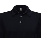 Men's navy UPF 50 performance polo by SpectraUSA featuring a front placket and breathable fabric.