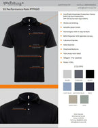 Men's UPF 50 Performance Polo shirt by SpectraUSA, featuring a classic collar and short sleeves, designed for active wear.
