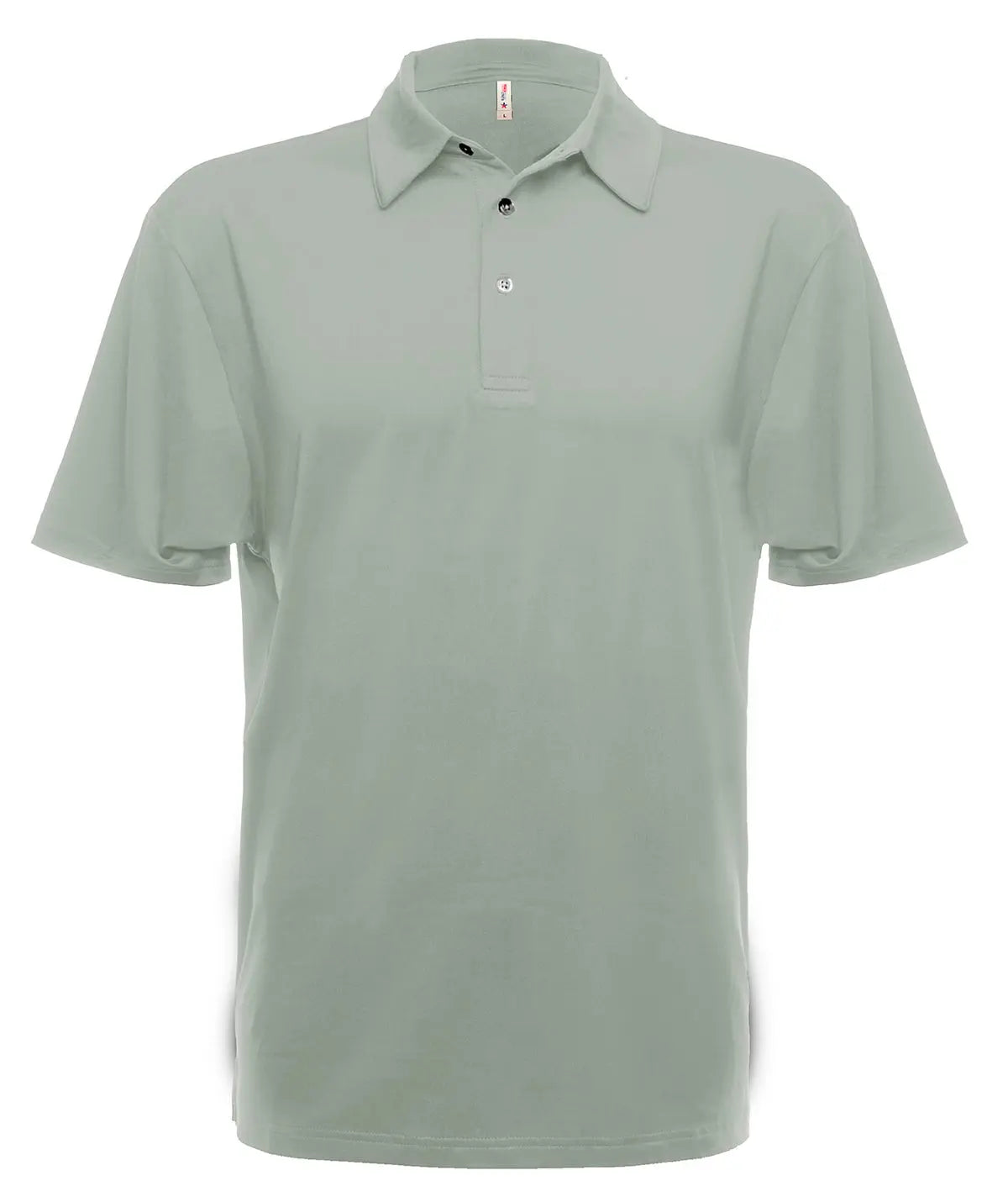 Men's UPF 50 Performance Polo by SpectraUSA in sage color, front view showing breathable fabric and classic fit.