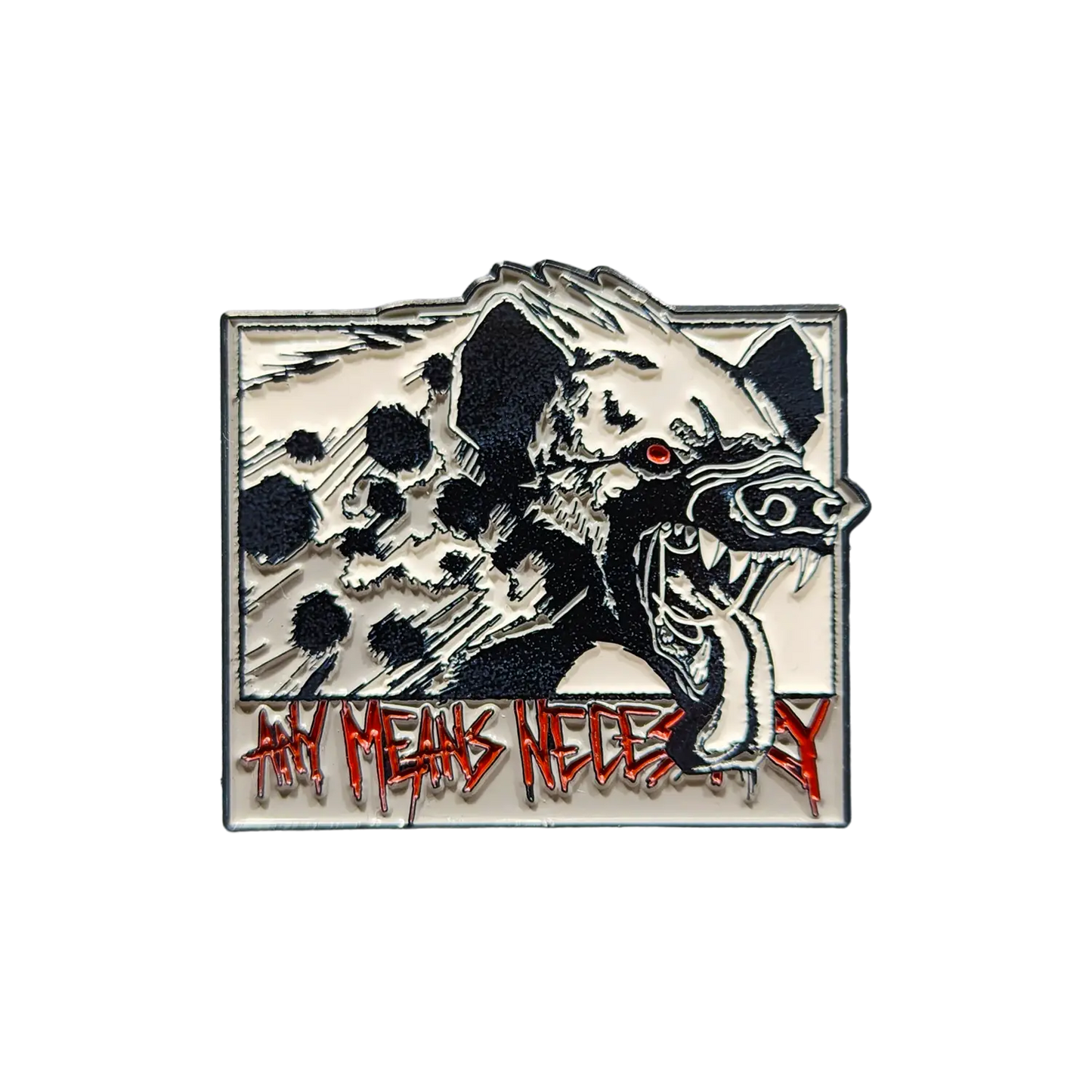 Snarl Enamel Pin Any Means Necessary Clothing