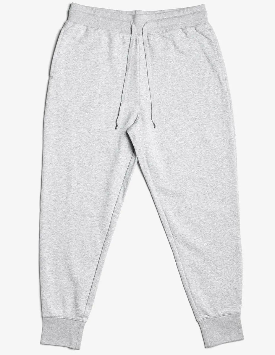 Unisex fleece jogger sweatpants in athletic heather, made by SpectraUSA, featuring a relaxed fit and comfortable design.