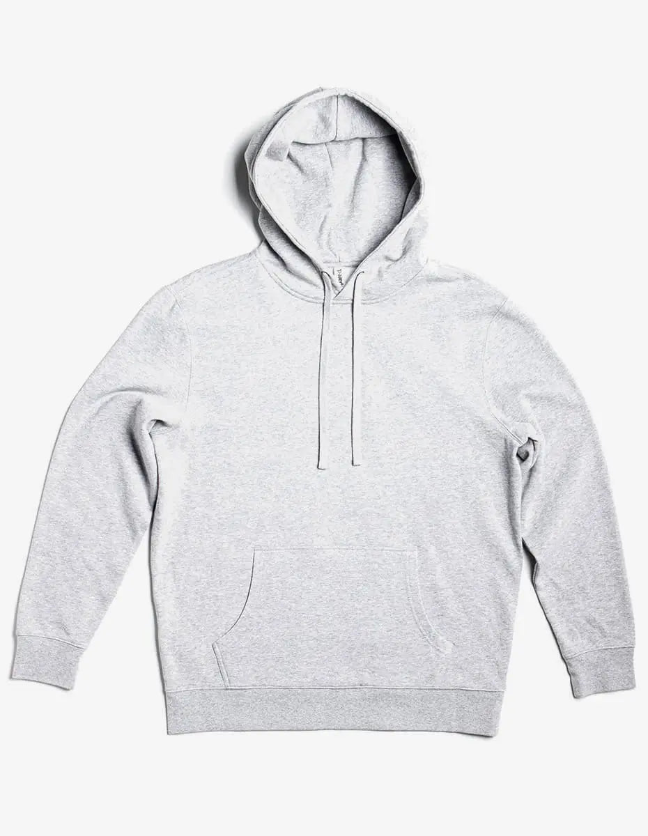 Unisex athletic heather fleece hoodie pullover from SpectraUSA, midweight, comfortable, with a hood and casual fit.