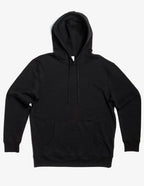 Black fleece unisex hoodie pullover by SpectraUSA, midweight design with a hood, suitable for casual wear.
