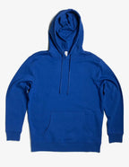 Unisex royal blue fleece hoodie pullover by SpectraUSA, midweight, with a hood and casual fit.
