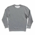 SpectraUSA unisex crew neck fleece sweatshirt in gunmetal heather, midweight, drop shoulder style, flatlay image.