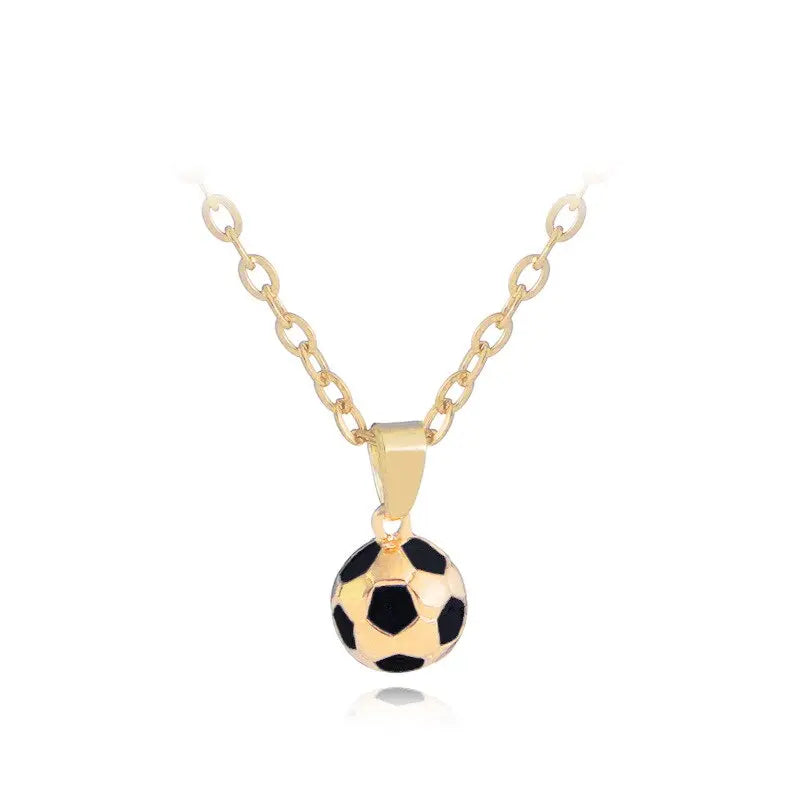 Football Link Chain Soccer Charm Necklace Pendant Gold Color Sport Ball Jewelry nowadaysfashion
