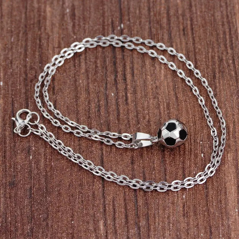 Football Link Chain Soccer Charm Necklace Pendant Gold Color Sport Ball Jewelry nowadaysfashion