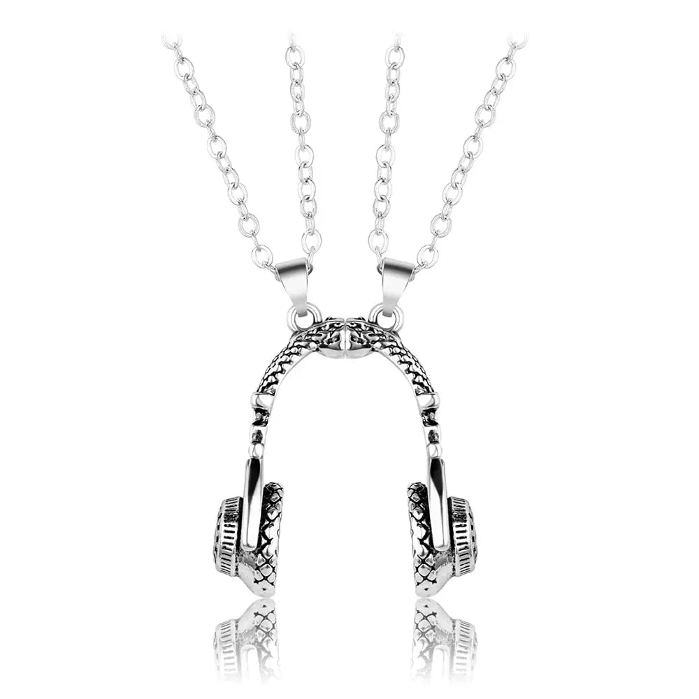 Headset Couple Necklace Magnet Necklaces Personalized Creative jewelry nowadaysfashion